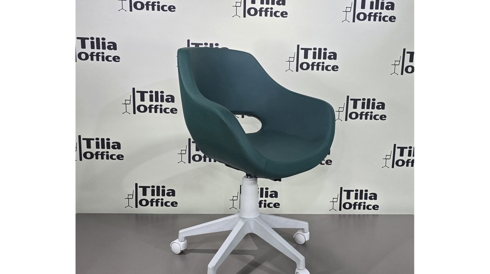 Monaco Çalışma Kesim Çocuk Koltuğu Beyaz Ayak Koyu Yeşil